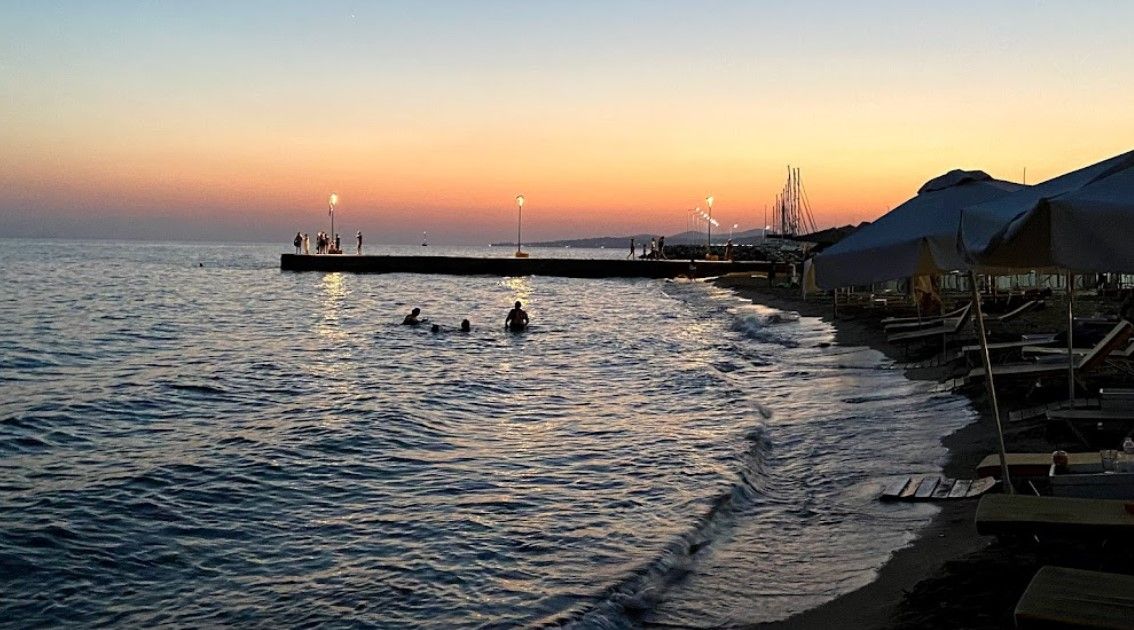 sunset nikiti beach