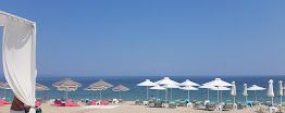 agios mamas beach sunbeds